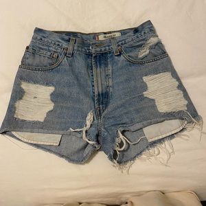 Vintage Levi Trasher Jean Shorts READ DESCRIPTION